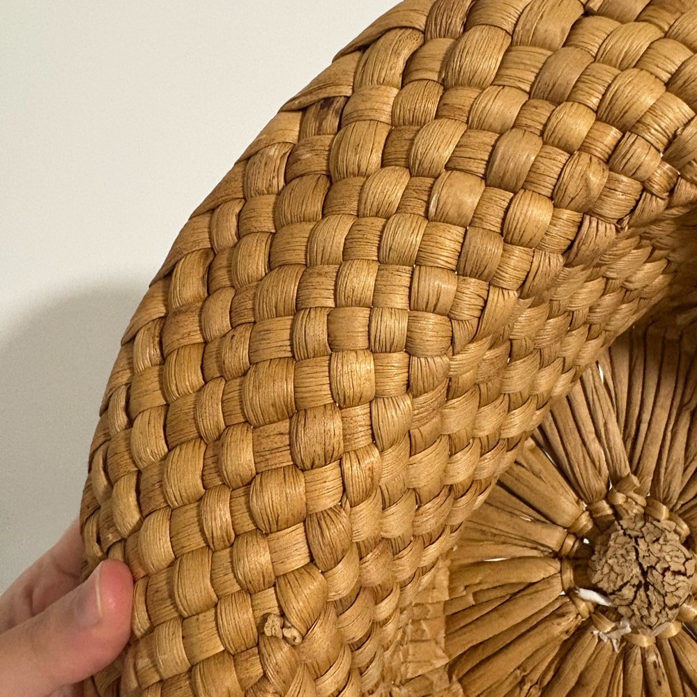 Handmade‎ Tan Woven Straw Hat - Picture 7 of 7